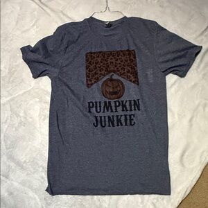 Gildan Gray Pumpkin Junkie Long Sleeve Tee